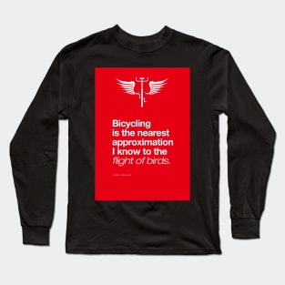Bicycle Philosophy Design 004 - RED - Louis J. Helle Jr. Long Sleeve T-Shirt